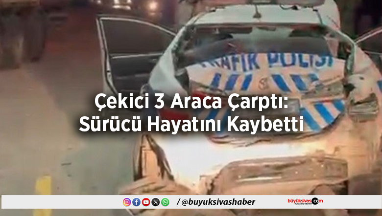 Çekici 3 Araca Çarptı