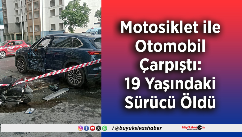 Motosiklet ile Otomobil Çarpıştı