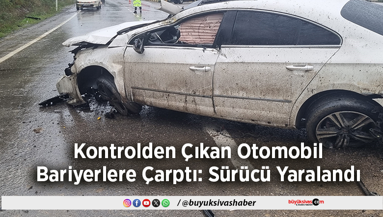 Otomobil Bariyerlere Çarptı
