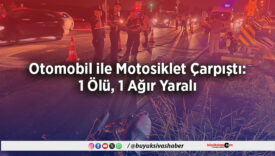 Otomobil ile Motosiklet Çarpıştı